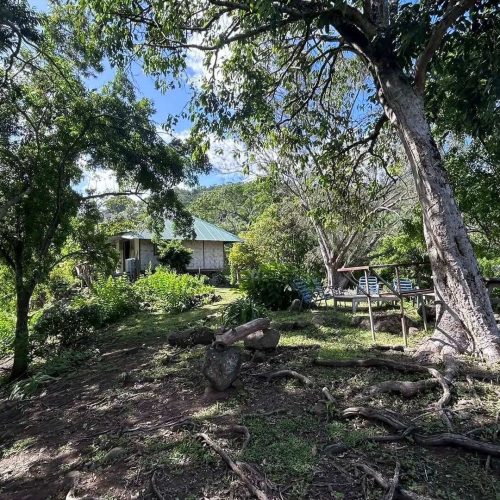 Vue du bungalow Hanamio Hill depuis le salon extérieur